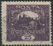 1919/1920, ČSR I, 011BVV, Výplatní známka: Hradčany ⊙