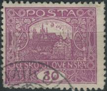 1919/1920, ČSR I, 013BVV, Výplatní známka: Hradčany ⊙