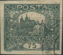 1919/1920, ČSR I, 018, Výplatní známka: Hradčany ⊙