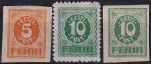 1919, Estonsko, 0006/0008, Výplatní známky: kresba číslice ✶