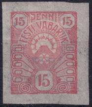 1919, Estonsko, 0009, Výplatní známka: symboly - slunce ✶