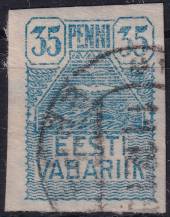 1919, Estonsko, 0010, Výplatní známka: symboly - rackové ⊙