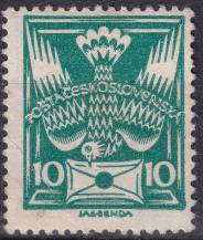 1920, ČSR I, 0145AaVV, Výplatní známka: Holubice ✶
