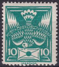 1920, ČSR I, 0145AaVV, Výplatní známka: Holubice ✶
