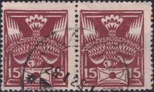 1920, ČSR I, 0147VV, Výplatní známka: Holubice ⊙ ⊟