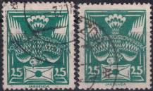 1920, ČSR I, 0149AI+II, Výplatní známka: Holubice ⊙
