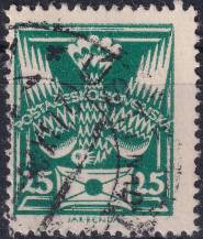 1920, ČSR I, 0149VV, Výplatní známka: Holubice ⊙