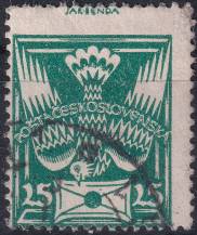 1920, ČSR I, 0149VV, Výplatní známka: Holubice ⊙