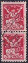 1920, ČSR I, 0151APV, Výplatní známka: Osvobozená republika ⊙ ⊟