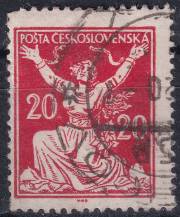 1920, ČSR I, 0151AVV, Výplatní známka: Osvobozená republika ⊙