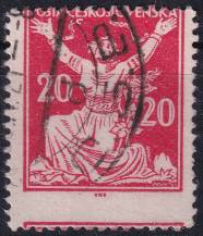 1920, ČSR I, 0151AVV, Výplatní známka: Osvobozená republika ⊙