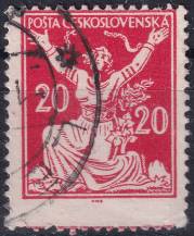 1920, ČSR I, 0151AVV, Výplatní známka: Osvobozená republika ⊙