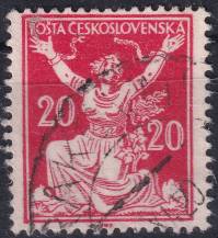 1920, ČSR I, 0151AVV, Výplatní známka: Osvobozená republika ⊙