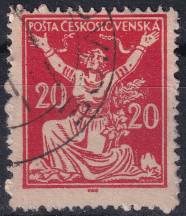 1920, ČSR I, 0151AVV, Výplatní známka: Osvobozená republika ⊙