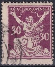 1920, ČSR I, 0153AVV, Výplatní známka: Osvobozená republika ⊙