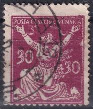 1920, ČSR I, 0153AVV, Výplatní známka: Osvobozená republika ⊙