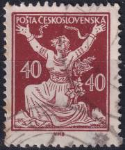 1920, ČSR I, 0154AIIPV, Výplatní známka: Osvobozená republika ⊙