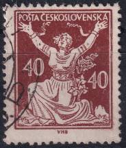 1920, ČSR I, 0154AIIVV, Výplatní známka: Osvobozená republika ⊙