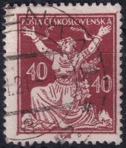 1920, ČSR I, 0154AIVV, Výplatní známka: Osvobozená republika ⊙