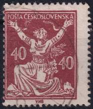 1920, ČSR I, 0154AIVV, Výplatní známka: Osvobozená republika ⊙