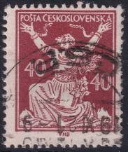 1920, ČSR I, 0154AIVV, Výplatní známka: Osvobozená republika ⊙