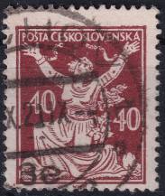 1920, ČSR I, 0154AIVV, Výplatní známka: Osvobozená republika ⊙