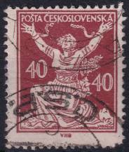 1920, ČSR I, 0154AIVV, Výplatní známka: Osvobozená republika ⊙