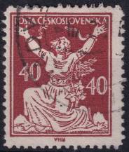 1920, ČSR I, 0154BII, Výplatní známka: Osvobozená republika ⊙