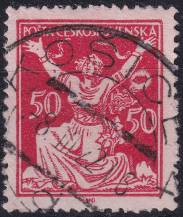 1920, ČSR I, 0155A, Výplatní známka: Osvobozená republika ⊙