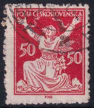 1920, ČSR I, 0155AVV, Výplatní známka: Osvobozená republika ⊙