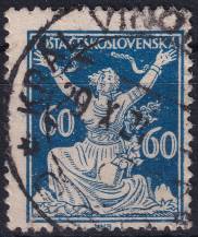 1920, ČSR I, 0157AVV, Výplatní známka: Osvobozená republika ⊙