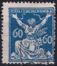 1920, ČSR I, 0157AVV, Výplatní známka: Osvobozená republika ⊙