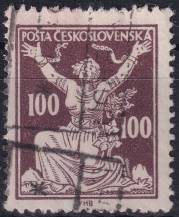 1920, ČSR I, 0158A, Výplatní známka: Osvobozená republika ⊙