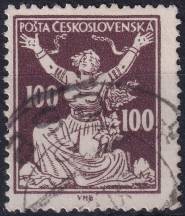 1920, ČSR I, 0158AVV, Výplatní známka: Osvobozená republika ⊙