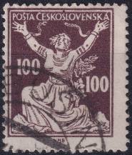 1920, ČSR I, 0158AVV, Výplatní známka: Osvobozená republika ⊙