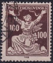 1920, ČSR I, 0158AVV, Výplatní známka: Osvobozená republika ⊙