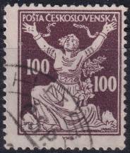 1920, ČSR I, 0158AVV, Výplatní známka: Osvobozená republika ⊙