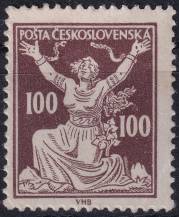 1920, ČSR I, 0158AVV, Výplatní známka: Osvobozená republika ✶