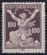 1920, ČSR I, 0158AVV, Výplatní známka: Osvobozená republika ✶