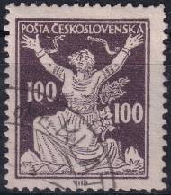 1920, ČSR I, 0158B, Výplatní známka: Osvobozená republika ⊙