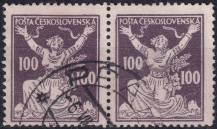 1920, ČSR I, 0158B, Výplatní známka: Osvobozená republika ⊙ ⊟