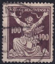 1920, ČSR I, 0158BVV, Výplatní známka: Osvobozená republika ⊙