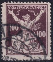 1920, ČSR I, 0158BVV, Výplatní známka: Osvobozená republika ⊙