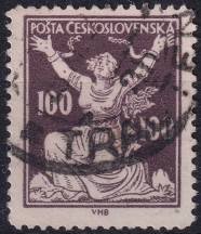 1920, ČSR I, 0158BVV, Výplatní známka: Osvobozená republika ⊙