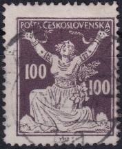 1920, ČSR I, 0158BVV, Výplatní známka: Osvobozená republika ⊙