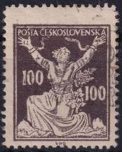 1920, ČSR I, 0158BVV, Výplatní známka: Osvobozená republika ⊙