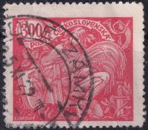 1920, ČSR I, 0166A, Výplatní známka: Hospodářství a věda (I) ⊙