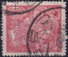 1920, ČSR I, 0166APV, Výplatní známka: Hospodářství a věda (I) ⊙