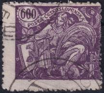 1920, ČSR I, 0169AVV, Výplatní známka: Hospodářství a věda (I) ⊙