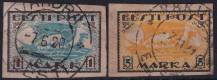 1920, Estonsko, 0012/0013y, Výplatní známky: vikingská loď ⊙
